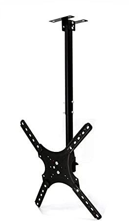 Support de plafond pour TV avec inclinaison et réglage de la hauteur pour téléviseurs à écran plat et incurvé de 26 à 55 pouces