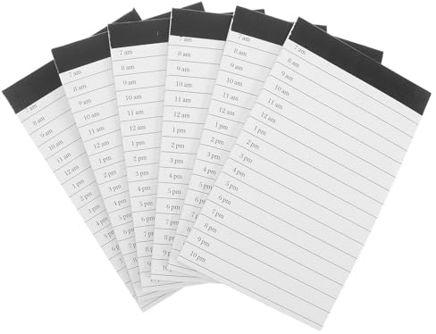 DIYEAH Cuaderno de Notas A7 Rayado 6 Unidades para Planificación Diaria Cuaderno Compacto para Oficina Escuela y Viajes Papel Resistente al Sangrado Adecuado para Gestión de Tareas y