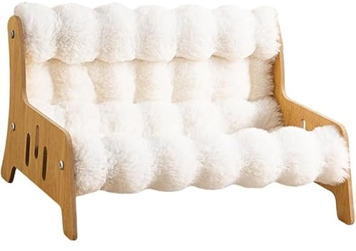 Tubayia Divano letto per gatti e cani, telaio in legno, posto letto, caldo invernale, morbido (XXL)