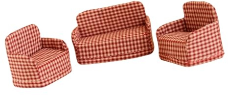 CAZSTYK Ensemble de canapé miniature pour maison de poupée 1/12 - Décoration de paysage pour enfants - Accessoires de jeu de rôle créatifs