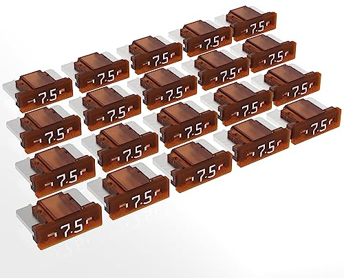 AUPROTEC Mini LP Fusibili a lama 2A - 30A fusibile innestabile per auto scelta: 7,5A amp marrone, 20 pz