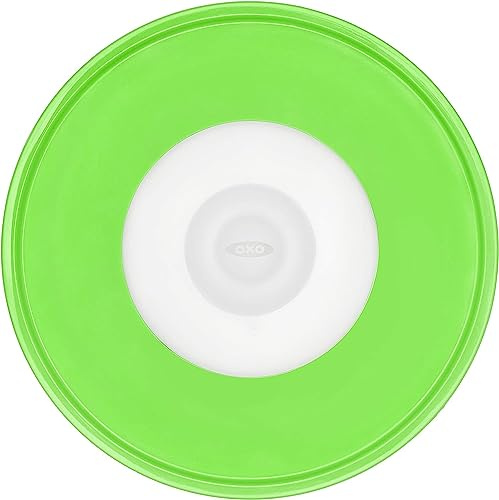 Oxo Silicone Reusable Lid Easy Grip 20cm Green/White (Pack of 2) (2)