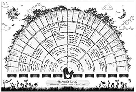 courti Generations Family Tree Chart Compass Family Tree Chart Genealogy, Fill In Family Tree Chart, 6 Generation Fillable Ancestry Chart Genealogy Poster Blank Fillable Ancestry Chart