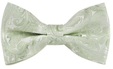 Alizeal Vorgebundene Fliege für Jungen, verstellbare Länge, für Geburtstagsparty, 081-Salbeigrün, One size