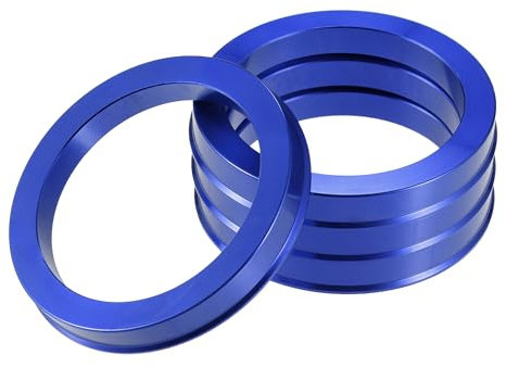 A ABSOPRO Set di 4 anellos centrici per cerchi auto OD 73.1mm a ID 57.1mm anellos centrici per cerchi in lega di alluminio blu