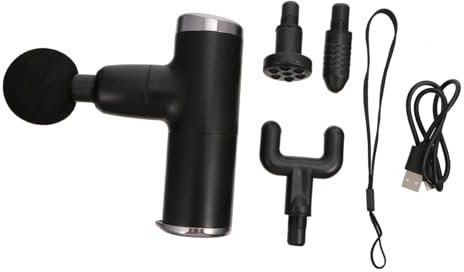 FOMIYES Percussion Muskelmassagegerät Tragbar 2000mah Mit 4 Massageköpfen Für Gezielte Muskelentspannung Für Fitnessstudio Zuhause Und Reisen