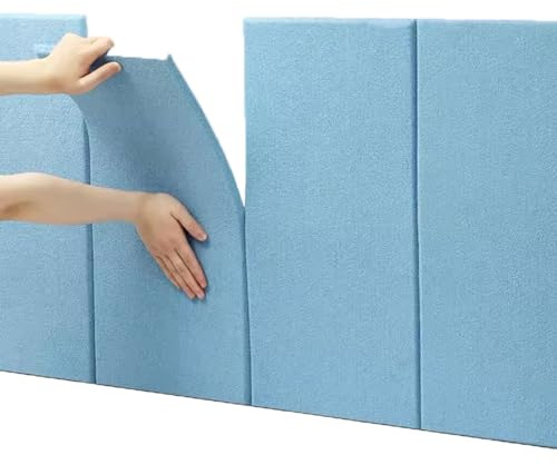 5PCS Pannelli Imbottiti per Pareti Bambini, Pannello Imbottito, Testiera Cuscino da Parete Testiera Letto Imbottita, Anti Collisione - Isolamento, Adesivi, 30x60cm, Facile da Installare ( Colore : Blu