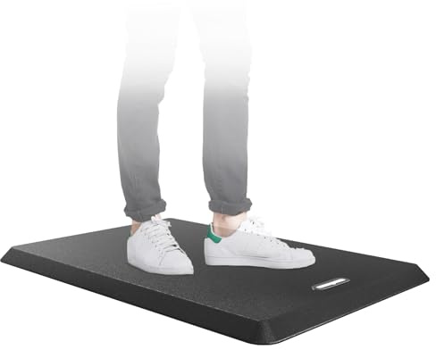 Fohfurniture Anti-Ermüdungsmatte Steharbeitsplatz 75x51x2 cm, Stehmatte mit Griff für Stehtisch Schreibtisch Küche Büro, Küchenteppich Arbeitsplatzmatte für Stehen/Sitz, Wassericht & rutschfest