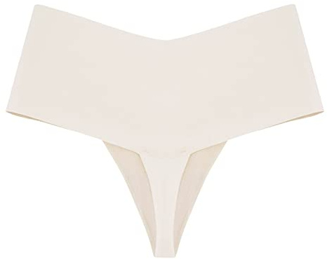 Perizoma Invisibile Donna Hot Girls Sexy Panty Yoga Underwear Bikini String Perizoma Senza Cuciture Solid Nylon Ice Silk Slip Donna Cotone Slip Donna Vita Alta Pizzo (White, XL)