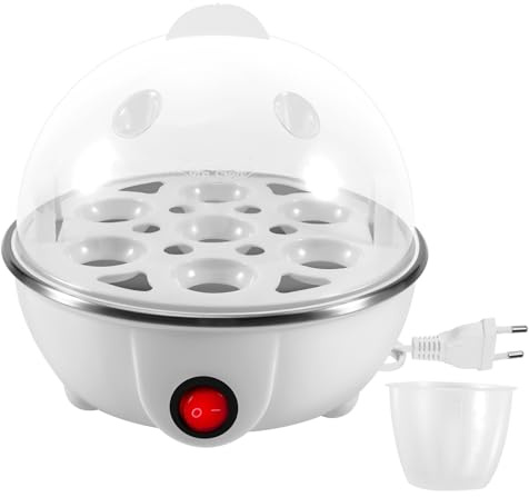 Asyduey Hervidor EléCtrico para Huevos Hervidos, Hervidor, Calentador RáPido, Acero Inoxidable, Olla Al Vapor, Herramienta para Cocinar, Enchufe de la UE