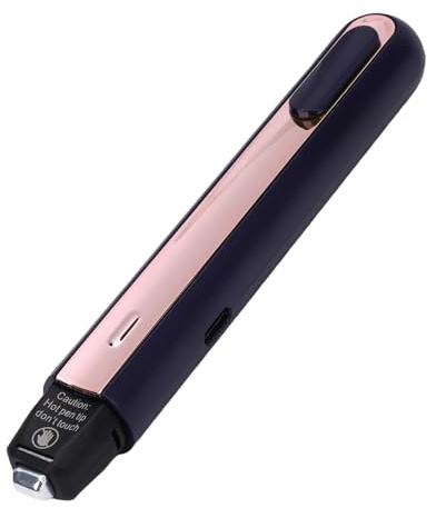 VBESTLIFE Heat Press Pen for Permanent Erasing Receipt, Shipping Label, or Any Thermal Prints, Portable Food Bag Heat Sealer, Foil Quill (Blue)