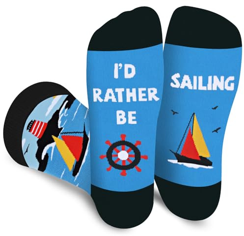 I'd Rather Be Funny Socks, Novelty Outdoor Sports Socks for Men Women Teens | Gifts for Outdoor Fans, Birthdays, Fathers Day, Valentine’s Day, Easter, Christmas, and Stocking Fillers