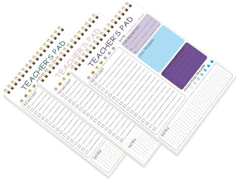 Alipis Bloc-notes Agenda Hebdomadaire Portable Lot de 3, Carnet de Planification Quotidienne 23 Cm, Organiseur de Tâches pour Étudiants et Enseignants Calendrier et Planificateur