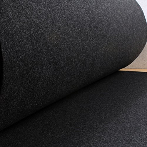 Stoff am Stück Stoff Stoff Polyester Filz dunkelgrau meliert stabil 4 mm dick Bastelfilz 100 cm grau anthrazit