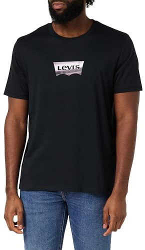 Levi's Graphic Crewneck Tee T-shirt, Chrome Batwing Caviar, XS Uomo