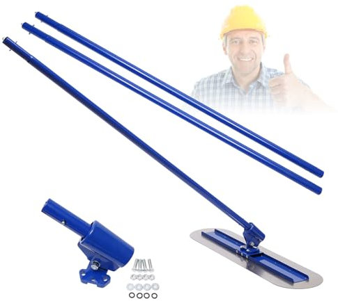 Glättekelle, 1200x300mm Concrete Float mit 3 x1.8 m Einstellbar Bauhilfe Griff, Auto Rotationseinstellung, Betonglätter Betonpatsche Betonverteiler Betonschieber