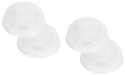 Pack Of 4 Vented Microwave Food Plate Cover Clear Plastic Splatter Guard Food Cover 26cm x 6cm