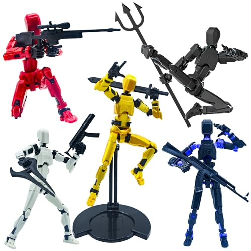 (Montering komplett) 3D-tryckt T13-figur, Dummy 13-actionfigur, Titan 13 Robot 13-actionfigur Skrivbordsdekoration för spelälskare.