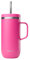 QWETCH – Vaso Térmico con Pajita y Asa 600 ml Magenta – 24h Frío & 12h Fresco – Acero Inox Reciclado, Sin BPA – Taza Isotérmica Reutilizable para Café Helado, Té Frío y Agua Aromatizada