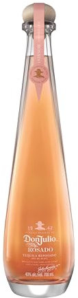 Don Julio Rosado Tequila, luxuriöser Tequila, 40 Prozent vol, 700 ml, veredelt in Ruby-Portweinfässern, süße Frucht- und Karamellnoten