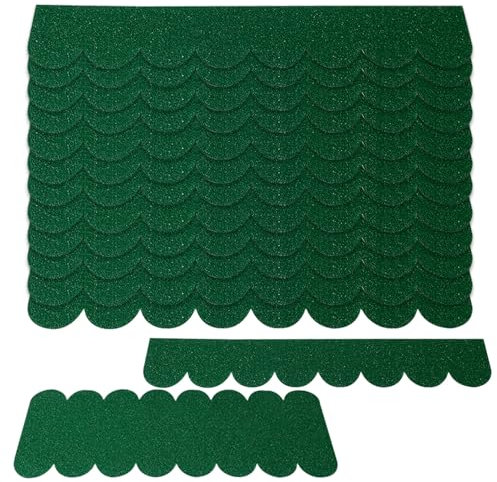 53 pezzi Piccole Coperture Tetti Adesive Tegole Casetta Uccelli Impermeabili per Tetti di Casette Nido Conigliere Cucce per Cani e Tetti di Cassette Postali (Verde)