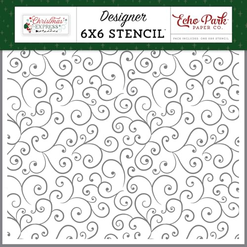 Christmas Express: Santa Claus Swirls Stencil