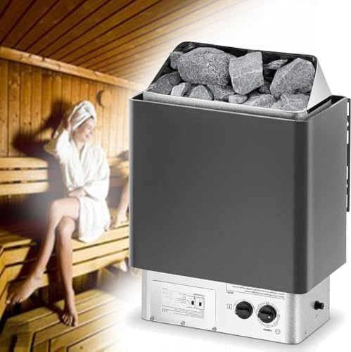 Electric Sauna Heater, Internal Control Sauna Stove,with Internal Controller And Timer, Stainless Steel Sauna Heater, Traditional Domestic Sauna Heater for Sauna Cabin,8KW