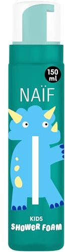 Naïf - Mousse de douche colorée pour enfants - Douche ludique et colorée - Formule douce - 0% SLES - Testé dermatologiquement - D'origine naturelle- 150 ml