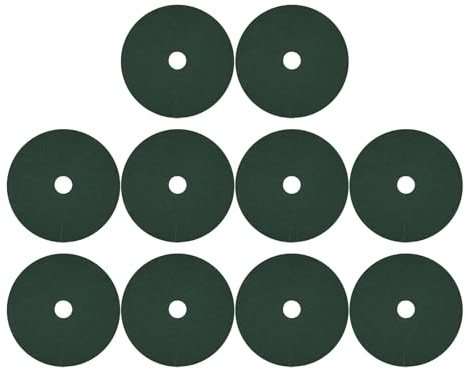Gralara 10 Disques de Paillage Anti-Mauvaises Herbes pour Arbres, Protection d'arbre Ronde en Tissu Non-Tissé, Protection des Racines, Idéal pour Jardin, Pelouse et Serre, Vert, 52cm
