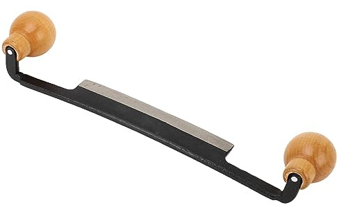 FTVOGUE Cuchillo de Dibujo Recto, Hojas de Acero de Tungsteno con de Madera Doble Antideslizante para Descortezar y Cepillar Carpintería, Práctica Herramienta Manual de Carpintero