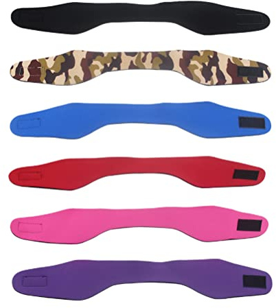 PATKAW Diadema Deportiva Grande 6 Piezas Neopreno para Natación y Ducha Protección para Oídos Unisex Colores Surtidos (Negro, Rojo, Azul, Rosa, Camuflaje, Morado)
