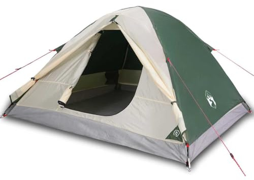 HFXHIJXQ Tienda de campaña para 3 personas, ligera en verde, para aventuras al aire libre, iglú para trekking y festivales, tienda de campaña con cúpula ventilada con bolsa de transporte, 240 x 217 x