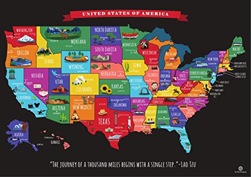 Scratch Off USA Map Fun – JTSC Products 17x24