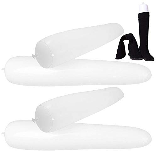 SwirlColor Tendiscarpe Gonfiabili Alberi per Scarpe Lunghe Barelle per Scarponi Portatili 50 cm Bianco 2 Pezzi