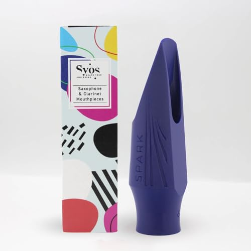 Syos Alto Saxophone Mouthpiece, Spark Model, 6 Tip Opening, Phantom Blue: Easy-To-Play, Bright and Powerful
