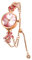 SURVAN WatchDesigner Orologi Bracciale Donna Analogico al Quarzo Gioielli Elegente con Cinturino Bracciale in Rame con Quadrante Rosa Orologio Regalo Donna(Rosa)