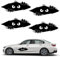 4 Pezzi Adesivi Auto, Mostro Sbirciante Occhi Spaventosi Adesivo, Sticker Personalizzati, Interessante Adesivi Auto Esterni, Sbirciatina 3D Adesivi Monster, Adesivi Scooter, per Auto, Camera da Letto
