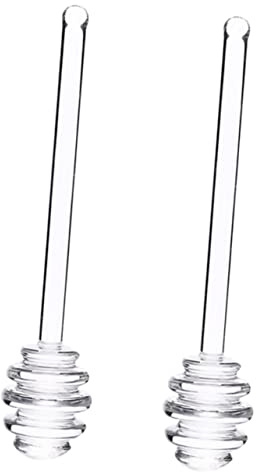 IMIKEYA Cuchara Miel de Plástico Diseño en Forma de Anillo, 2piezas, Ligera Mango Cómodo Adecuado para Café y Miel