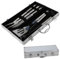 Set Barbecue Professionnel en Acier Inoxydable 5 pièces - Accessoires Barbecue Ustensiles Barbecue Cadeau pour Homme 37x12x7 cm Mallette en Aluminium idéal pour grillades et Cuisine