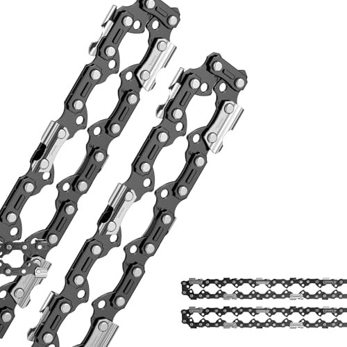 Aicoya Pack de 2 Cadenas de Motosierra 0.325 para Espadas de 45 cm 72 Eslabones, 1.5mm Cadena de bajo retroceso 058