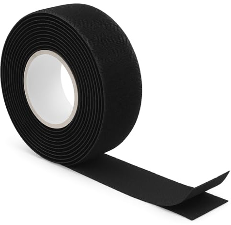 Velcro Nastro Biadesivo Extra Forte 20mm x 5m Nero in Nylon – Nastro Autoadesivo Resistente per Fissaggi, Lavori Artigianali, Fai da Te, Zanzariere, Finestre, Cornici, Tappetini Auto e Riparazioni
