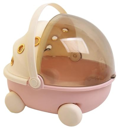 BLWOTMOR Caisse de Transport pour Oiseaux avec Chauffage USB, Cage Portable pour Perroquet, Nichoir en Polypropylène, Idéale pour Les, La Maison et Les, Rose