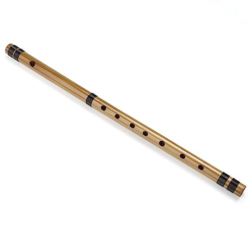 Japanese Bamboo Flute with Black Lines 7/8 Hon Handmade Bamboo Musical Instrument (8 Hon)