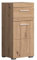 trendteam smart living - Amanda - Kommode - Eiche - Nachtkonsole - (BxHxT) 37 x 79 x 31 cm - 1 Tür mit moderner Fräsung und 1 Schublade - universell einsetzbarer Schrank - Kratzfest