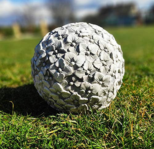 Green Lane Garden Boule décorative de décoration de Jardin en Pierre/béton - Fleurs de pensée