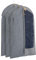 Relaxdays Kleidersack 3er Set, Kleiderschutz mit Reißverschluss, 99 x 58 cm, Schutzhülle Anzug, Kleid, grau/transparent