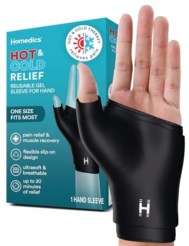 Homedics Hot and Cold Relief Gel Hand Sleeve, Heat or Ice Therapy