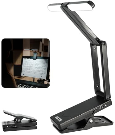 AROMA Light for Music Stand Rechargeable Clip On Piano Lamp Adjustable 2 Brightness
