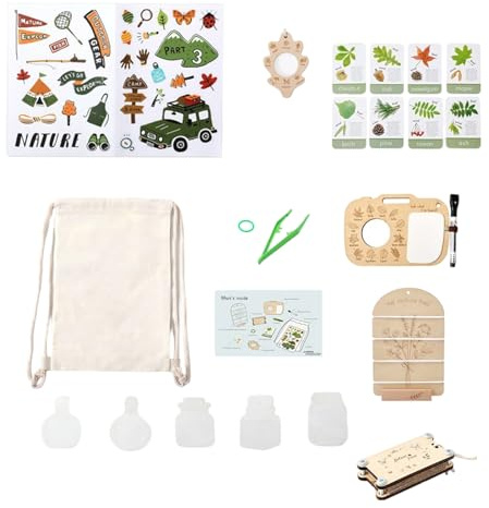 Juguetes De Exploración De La Naturaleza para – Microscopio Vegetal, Equipo Educativo, Conjunto De Aprendizaje Científico para Niños Y Niñas En El Jardín, Camping, Regalo Educati