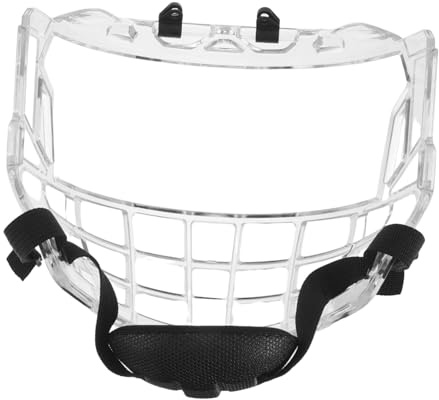 Luxshiny Visiera Trasparente in PC per Casco da Hockey su Ghiaccio Sgancio Rapido e Protezione per Adulti e Ragazzi